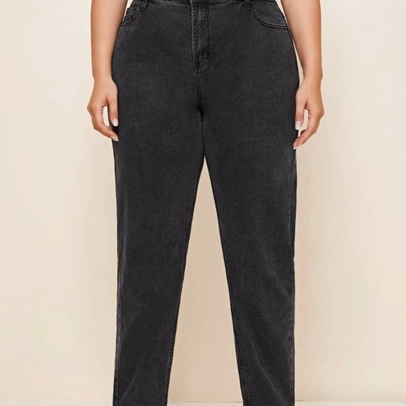 Plus-Sized Shein Dark Gray Jeans - Picture 1 of 4